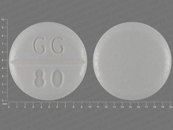 Pill GG 80 White Round is Furosemide