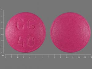 GG 40 Pill Images (Pink / Round)
