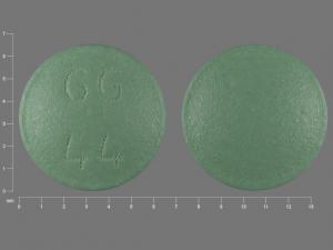 Pill GG 44 Green Round is Amitriptyline Hydrochloride
