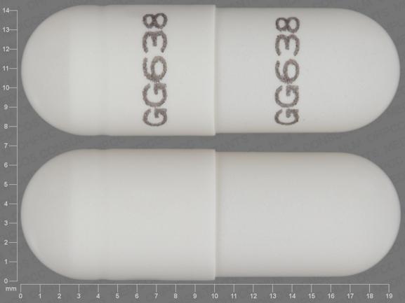 Pill GG 638 GG 638 White Capsule/Oblong is Lansoprazole Delayed Release