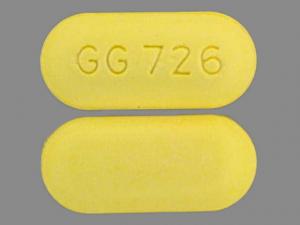 Pill GG 726 Yellow Oval is Naproxen