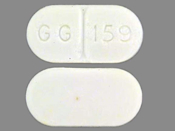Pill GG 159 White Elliptical/Oval is Clemastine Fumarate