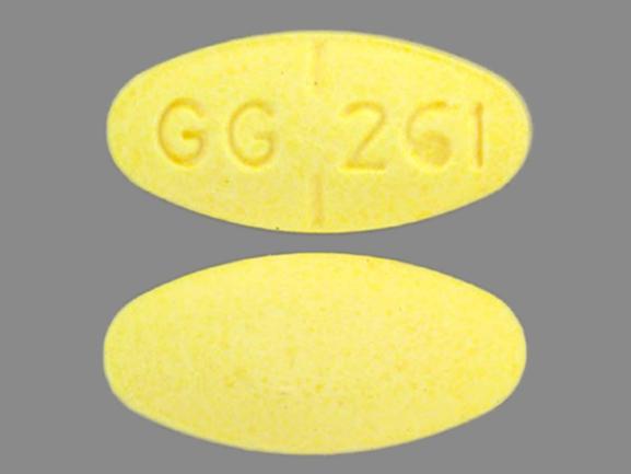 Pill GG 261 Yellow Oval is Meclizine Hydrochloride