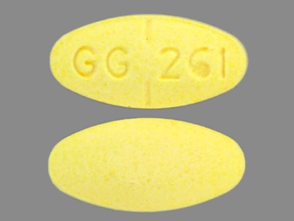 Pill GG 261 Yellow Oval is Meclizine Hydrochloride