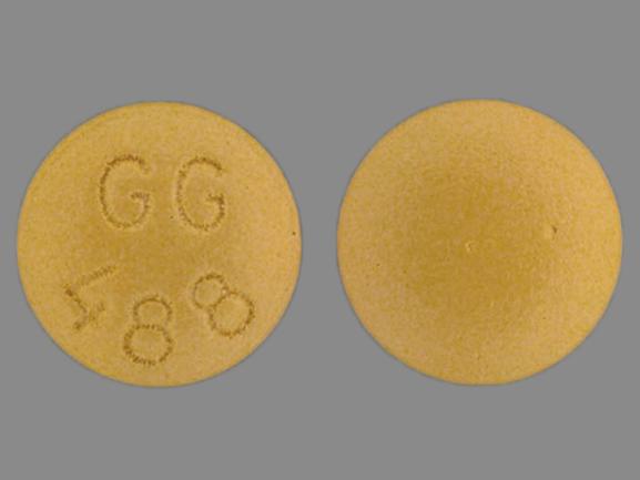 Pill GG 488 Beige Round is Fluphenazine Hydrochloride