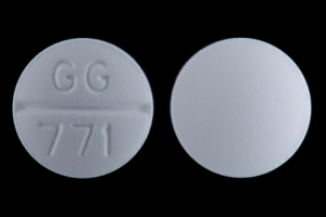 Pill GG 771 White Round is Glipizide