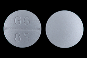 Pill GG 85 White Round is Spironolactone