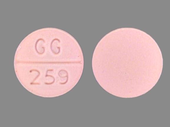 Pill GG 259 Pink Round is Isosorbide Dinitrate