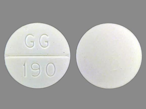 Pill GG 190 White Round is Methocarbamol