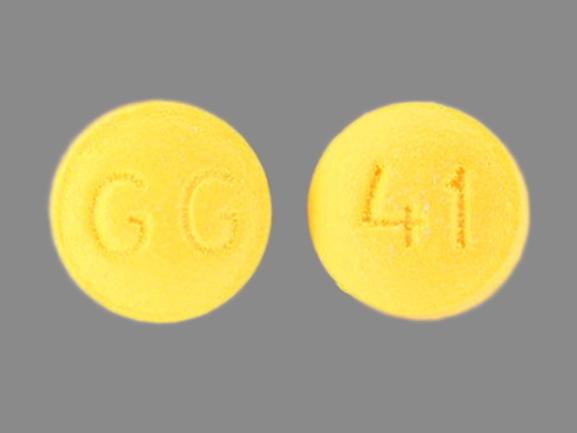 Pill GG 41 Yellow Round is Imipramine Hydrochloride