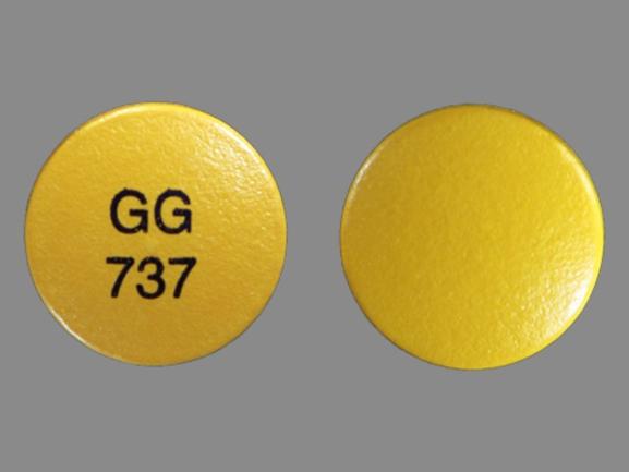 Pill GG 737 Yellow Round is Diclofenac Sodium Delayed Release