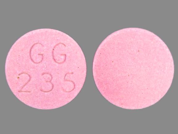 Pill GG 235 Pink Round is Promethazine Hydrochloride