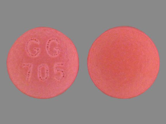 Pill GG 705 Pink Round is Ranitidine Hydrochloride