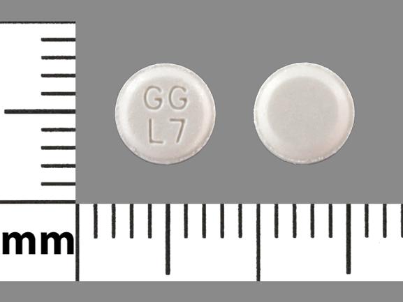 Pill GG L7 White Round is Atenolol