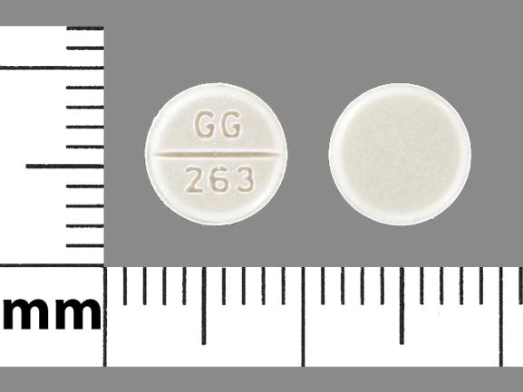 Pill GG 263 White Round is Atenolol