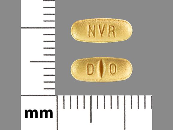 Pill NVR D O Yellow Oval is Valsartan