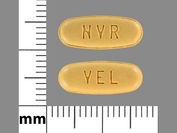 Pill NVR VEL Yellow Elliptical/Oval is Amlodipine Besylate, Hydrochlorothiazide and Valsartan