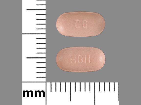 Pill CG HGH Orange Oval is Hydrochlorothiazide and Valsartan