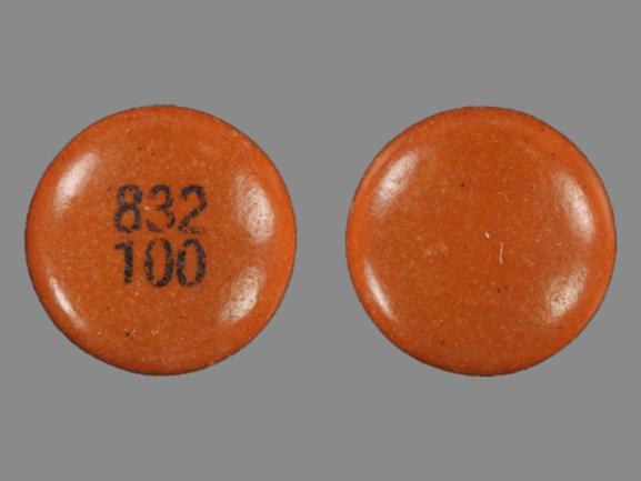 Pill 832 100 Yellow Round is Chlorpromazine Hydrochloride