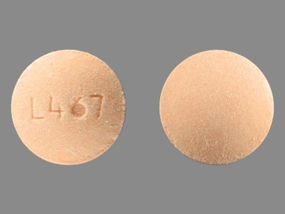 Pill L467 Orange Round is Aspirin (Chewable)