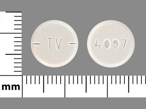 Pill TV 4097 White Round is Baclofen