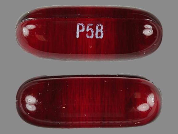 Pill P58 Red Capsule/Oblong is DC-240