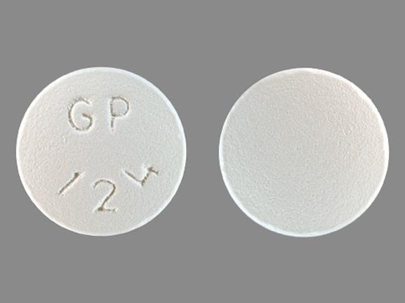 Pill GP 124 White Round is Metformin Hydrochloride