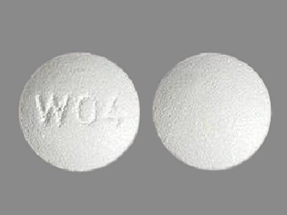 Pill W 04 White Round is Ondansetron Hydrochloride