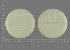 Pill Logo 7772 100 Yellow Round is Clozapine