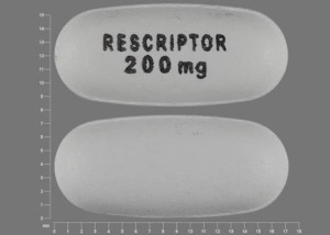 Pill RESCRIPTOR 200 mg White Oval is Rescriptor