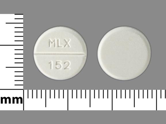Pill MLX 152 White Round is Acetaminophen