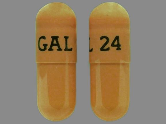 Pill GAL 24 Brown Capsule-shape is Razadyne ER