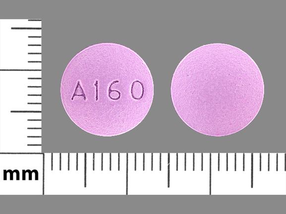 Pill A160 Purple Round is Bupropion Hydrochloride Extended Release (SR)
