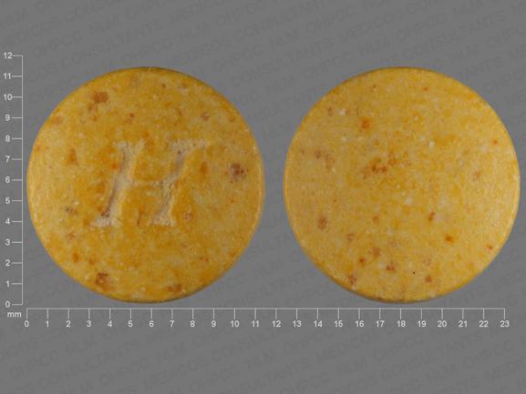 Pill H Yellow Round is Dialyvite with Zinc