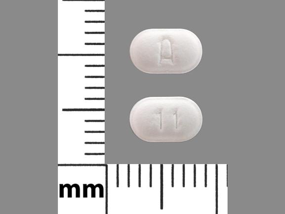 Pill A 11 White Capsule/Oblong is Mirtazapine