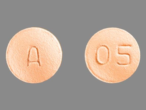 Pill A 05 Peach Round is Citalopram Hydrobromide