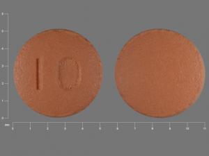 Pill 10 Tan Round is Citalopram Hydrobromide