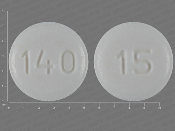 Pill 140 15 White Round is Pioglitazone Hydrochloride