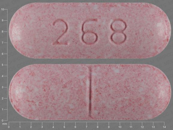 Pill 268 Pink Capsule/Oblong is Carbamazepine