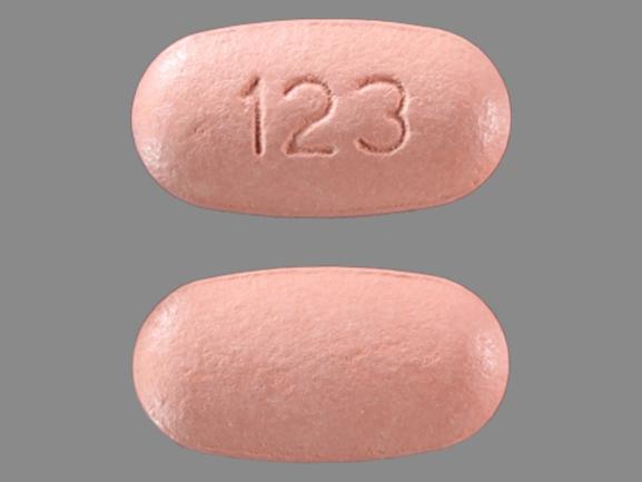 Pill 123 Pink Elliptical/Oval is Atripla