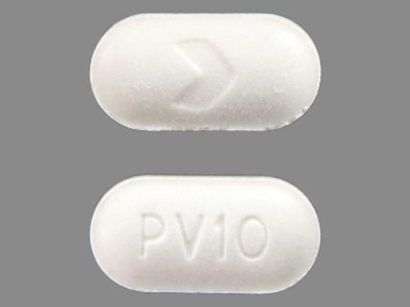 PV 10 > Pill Images (White / Elliptical / Oval)