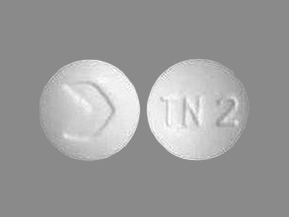 Pill TN 2 > White Round is Trandolapril