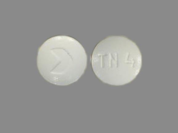 Pill TN 4 > White Round is Trandolapril