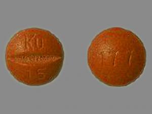 Pill 177 KU 15 Orange Round is Moexipril Hydrochloride
