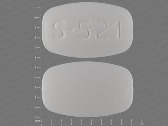 Pill S 521 White Rectangle is Cetirizine Hydrochloride