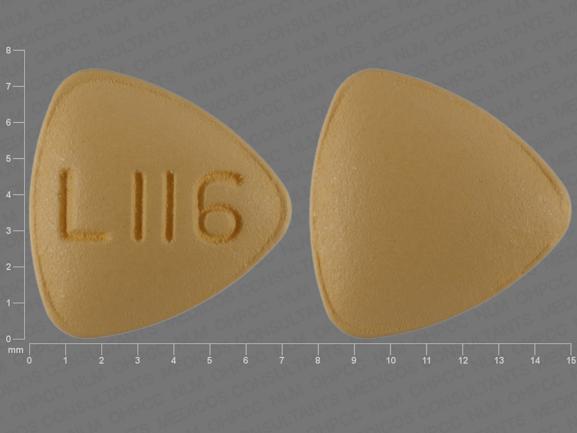 Pill L116 Yellow Three-sided is Leflunomide