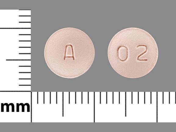 Pill A 02 Pink Round is Simvastatin
