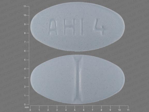 Pill AHI 4 Blue Oval is Glimepiride