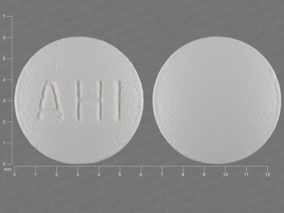 Pill AHI White Round is Anastrozole