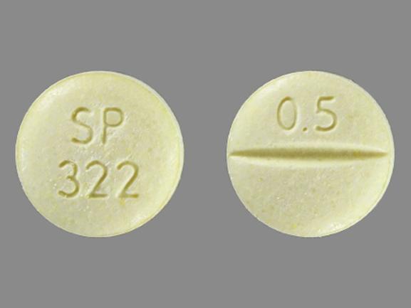 Pill SP 322 0.5 Yellow Round is Niravam